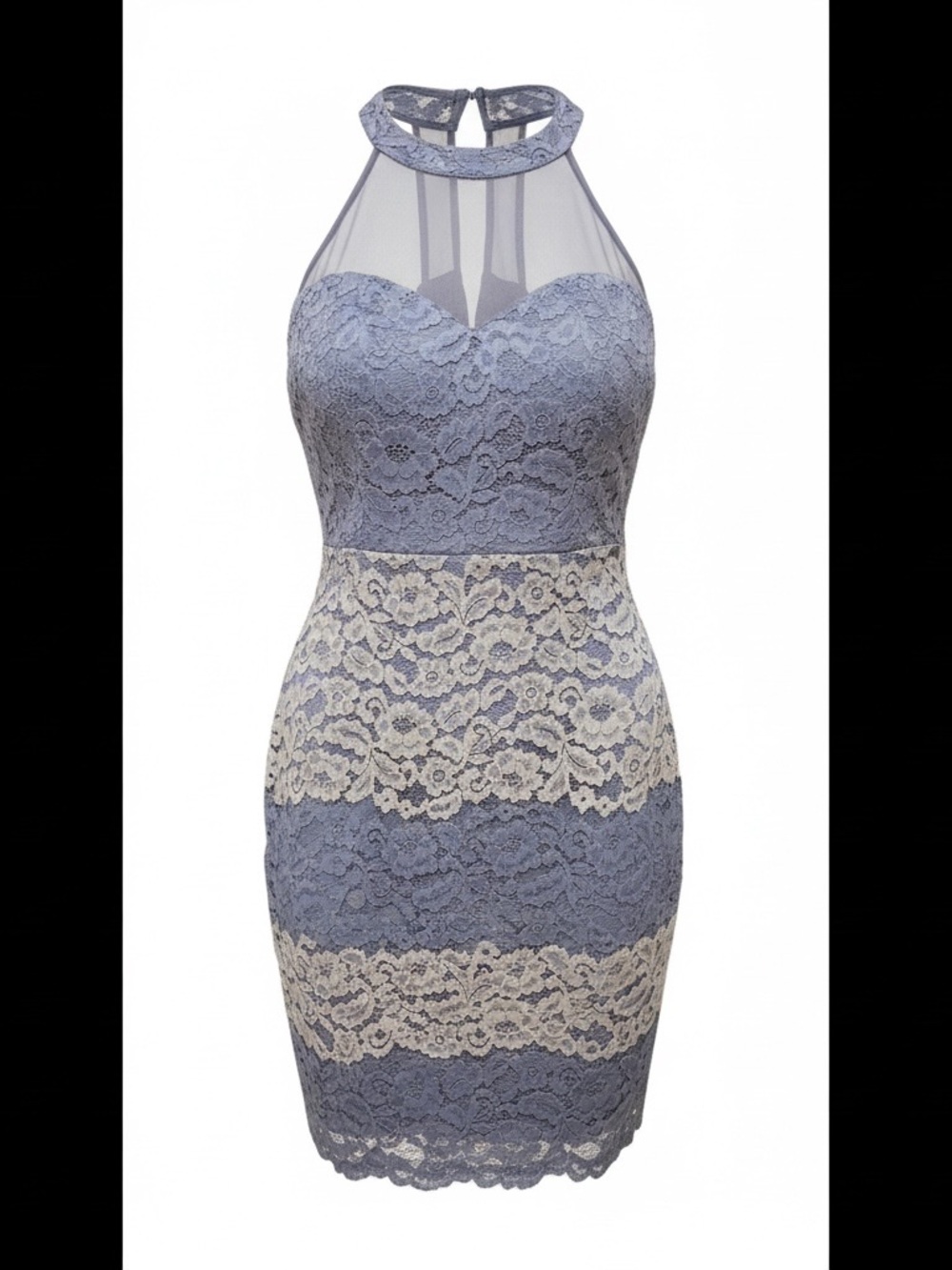 Women's Scarlett Lace Halter Neck Knee-Length Sheath Dress Size 16P